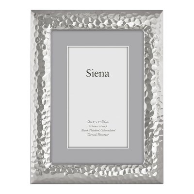 Silver-Plated Hammered 5x7 Photo Frame - Gift