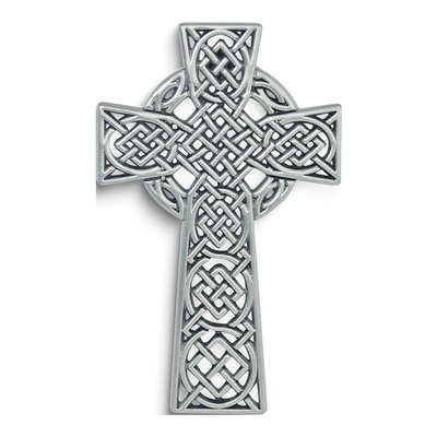 Silver-Tone Celtic Cross Wall Plaque Gift