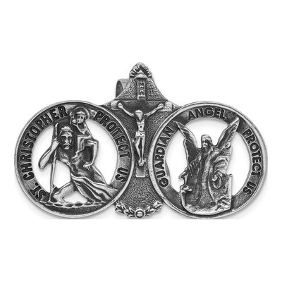 St. Christopher & Guardian Angel Visor Clip