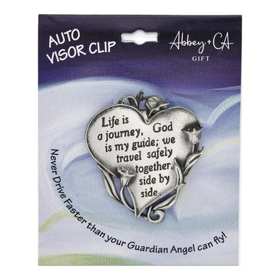 Silver-Tone "Life Is a Journey" Visor Clip Gift – view 3