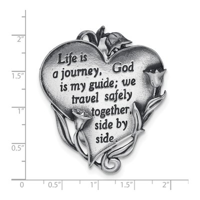 Silver-Tone "Life Is a Journey" Visor Clip Gift – view 4