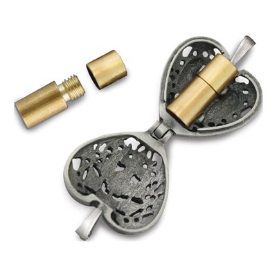 Pet Memorial Pawprint Heart Photo Locket Frame – view 3