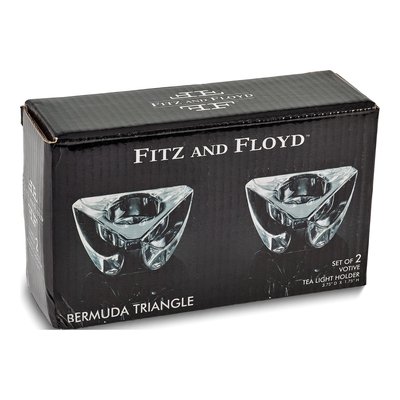 Fitz & Floyd Crystal Tea Light Holder Set of 2 – view 2
