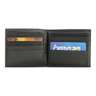 Men's Black Leather Bi-Fold Wallet, 20-Slot – view 2