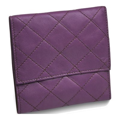 Purple Leather Quilted Jewelry Folder & Case