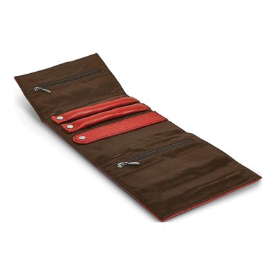Red Leather Quilted Jewelry Folder – view 2