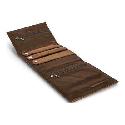 Tan Leather Quilted Jewelry Folder – view 2