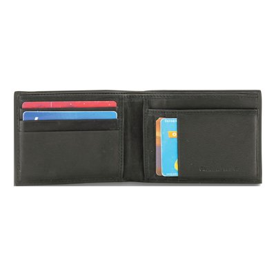 Men's Black Leather Bi-Fold Wallet with ID Holder – view 2