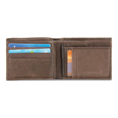 Men's Brown Leather Bi-Fold 10-Slot Wallet – view 2
