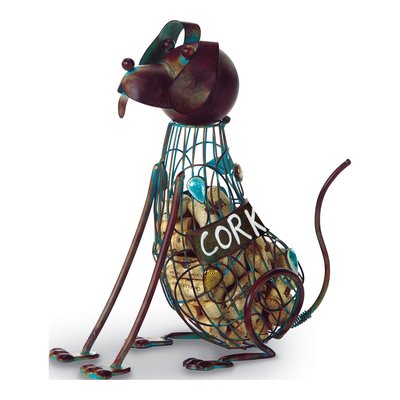 Handcrafted Patina Dog Cork Caddy