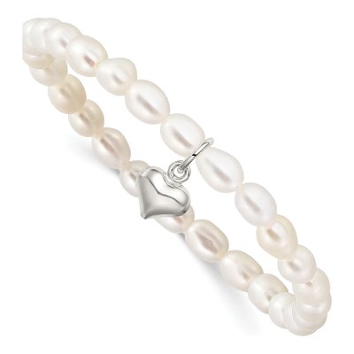 Sterling Silver Pearl Stretch Bracelet