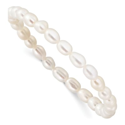 White Freshwater Pearl Stretch Bracelet, Kids
