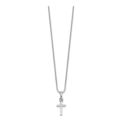 Sterling Silver Kids' Cross Pendant Necklace – view 3