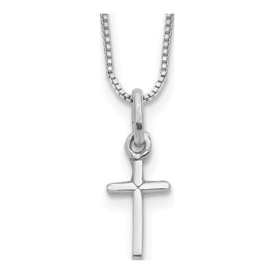Sterling Silver Kids' Cross Pendant Necklace