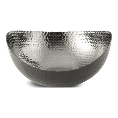 Hammered Eclipse Bowl - Black & Silver Tone Finish – view 2