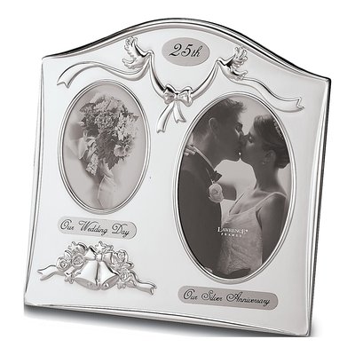 Silver-Plated 25th Anniversary Photo Frame