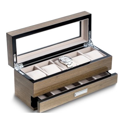 5-Watch Wooden Storage Case