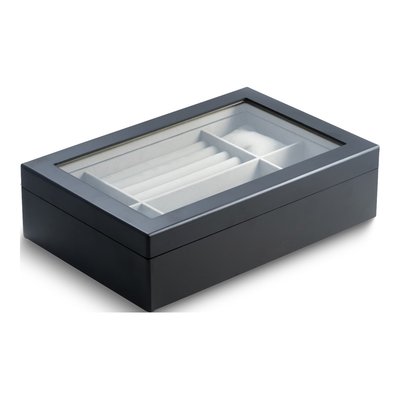 Wooden 4-Watch Case with Glass Lid – view 2