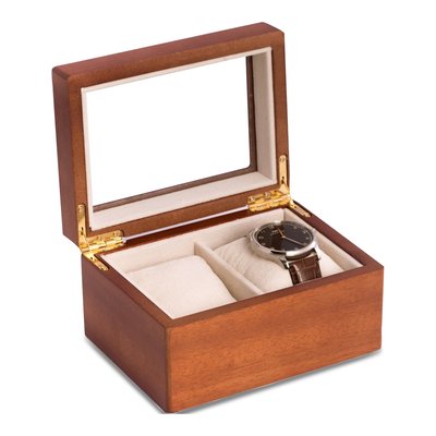 Wooden 2-Watch Case