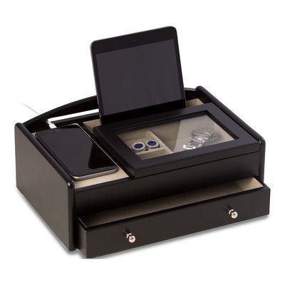 Wooden Watch Valet & Charging Station – view 3