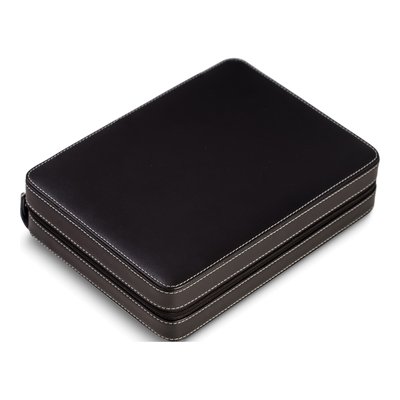Black Leather Velour-Lined 8-Watch Travel Case – view 2