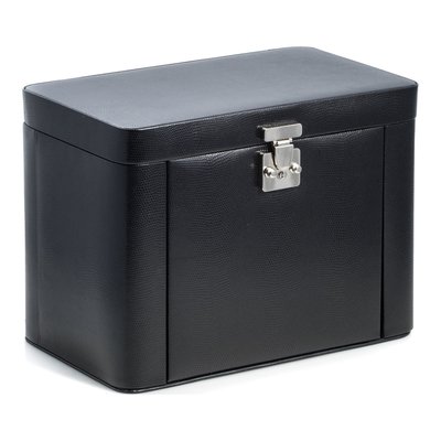 Black Lizard-Textured 3-Drawer Jewelry Case – view 2