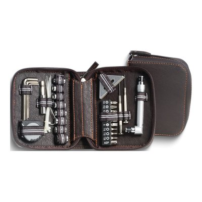 28-Piece Tool Set in Brown Leatherette Case