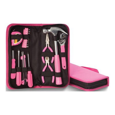 20-Piece Pink Tool Set in Canvas Case