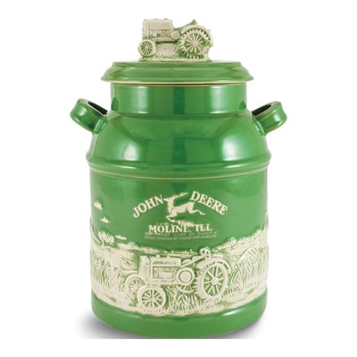 John Deere Milk Can Cookie Jar - Green Relief Design