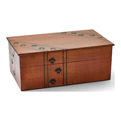 Wooden Paw Print Keepsake Memorial Box – view 3