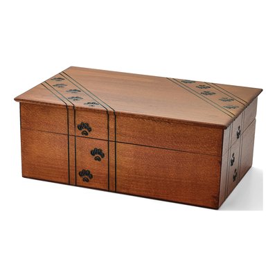 Wooden Paw Print Keepsake Memorial Box – view 4