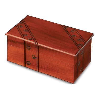 Wooden Paw Print Keepsake Memorial Box