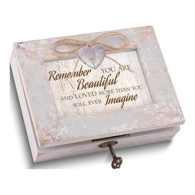 You Are Beautiful Musical Frame with Locking Heart Locket
