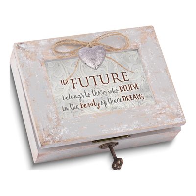 Wood Heart Locket Music Box Graduation Gift