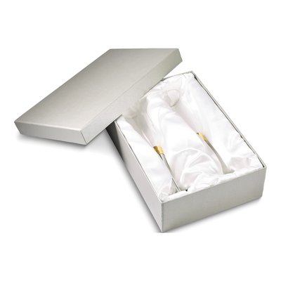 Hammered Gold-Tone Toasting Flutes – view 2