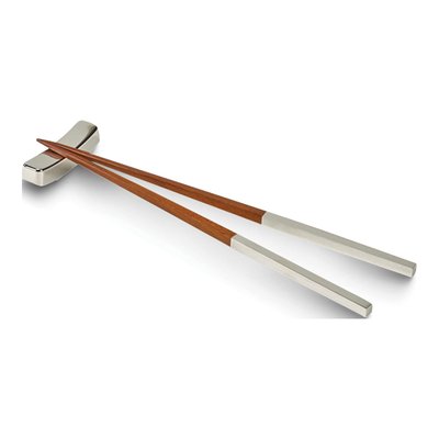Nickel-Plated Chopsticks & Rest Set