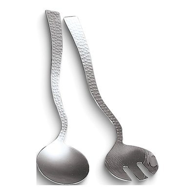 Hammered Stainless Steel Salad Servers
