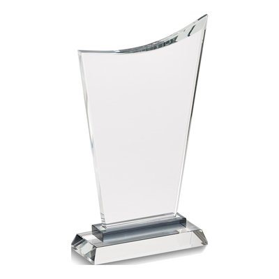 Clear Optic Glass Wave Trophy Award