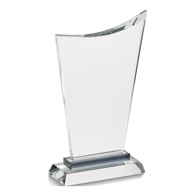 Large Clear Optic Glass Wave Trophy & Award