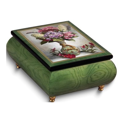 Little Dragon Vase Wooden Music Box