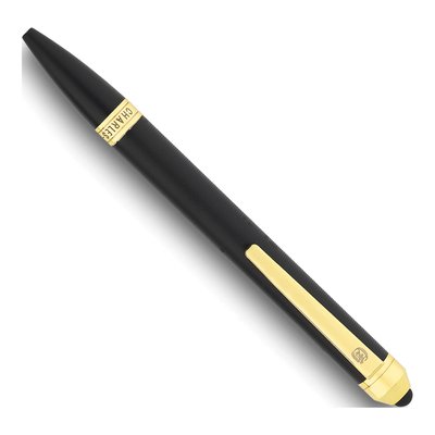 Charles Hubert Black & Gold-Tone Pen with Stylus