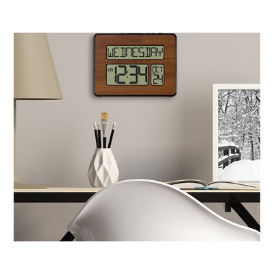 Atomic Digital Wall Clock with Calendar & Temp – view 4
