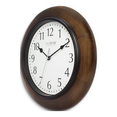 Walnut Finish Wood Quartz Wall Clock – view 2