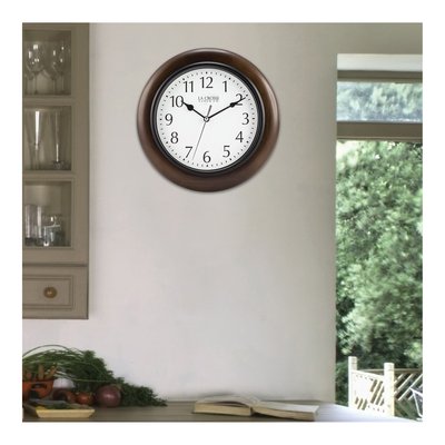 Walnut Finish Wood Quartz Wall Clock – view 3