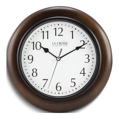 Walnut Finish Wood Quartz Wall Clock