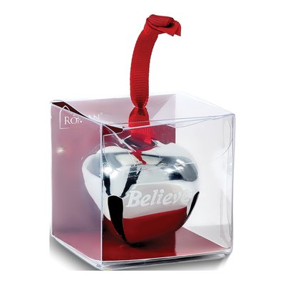 Silver-Tone BELIEVE Bell Christmas Ornament