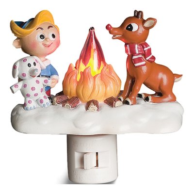 Rudolph and Hermey Flicker Night Light Gift
