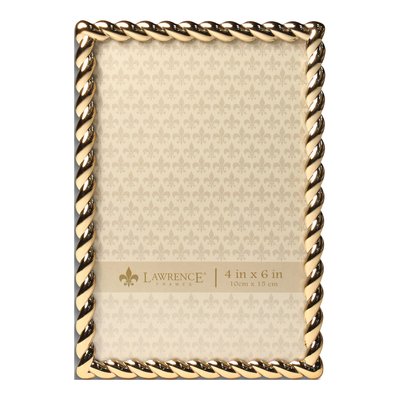 Gold-Tone Rope 4x6 Photo Frame Gift