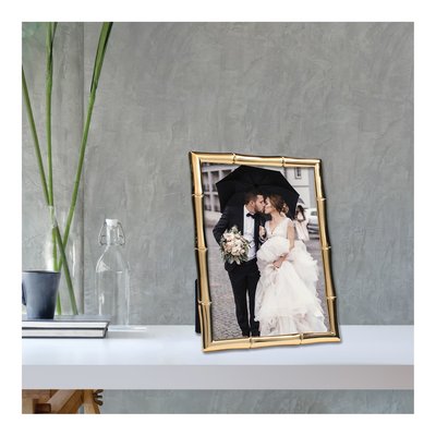 Gold-Tone Bamboo 5x7 Photo Frame – view 3