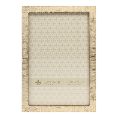 Gold-Tone 4x6 Linen Texture Photo Frame Gift